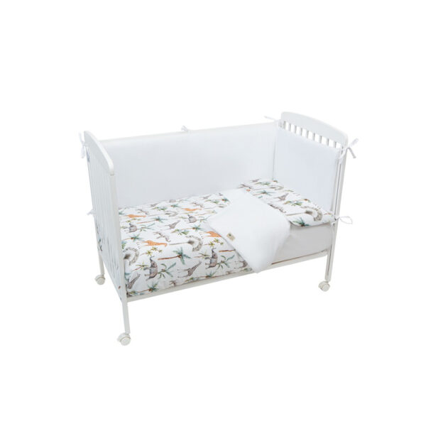 Bimbi dreams Housse de couette africa 60×120 blanc