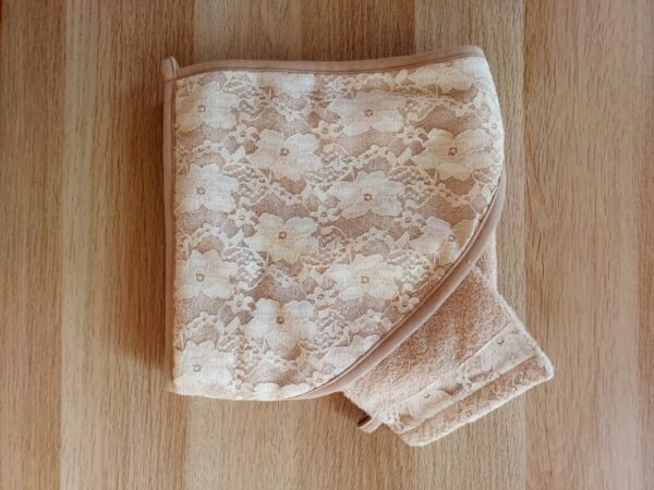 Bebbemini Cape de bain brodée beige