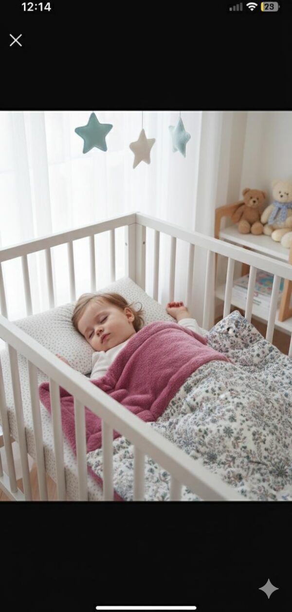 Couverture douce Fleurie Rose/vert