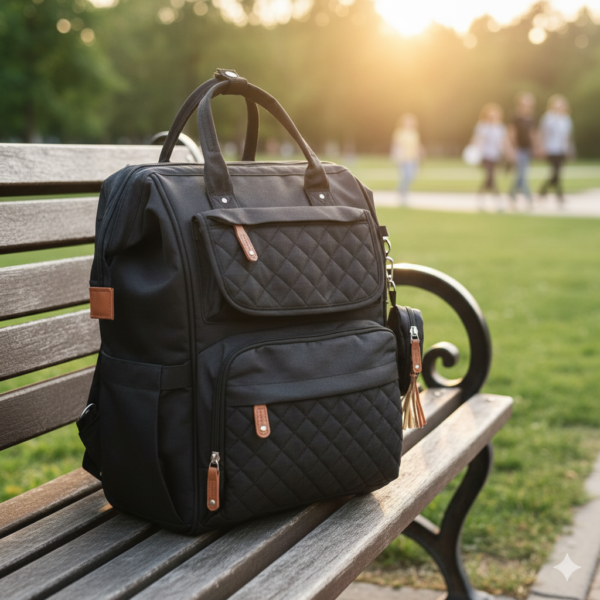 Sac à Dos à langer avec Tapis de Change et porte sucette
