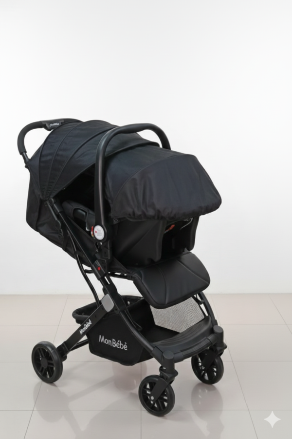 Mon bebe Poussette valise Duo avec maxi Cosi Noir