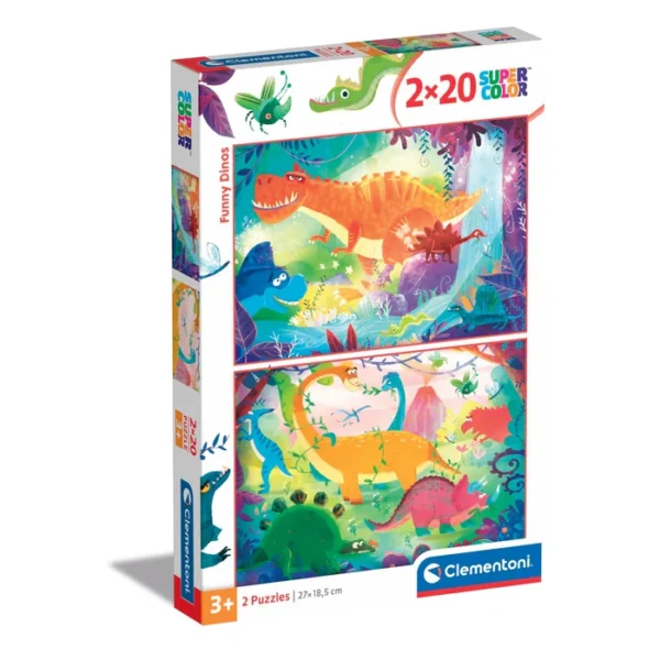 Clementoni – Puzzle Funny Dinos 3ans+