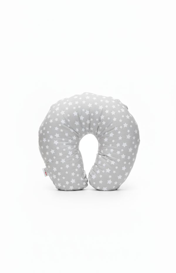 Coussin d’allaitement étoiles Gris