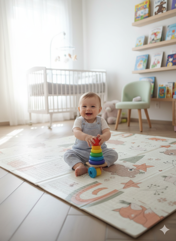 Tapis en mousse antichoc pliable bébé 200 x 180 cm