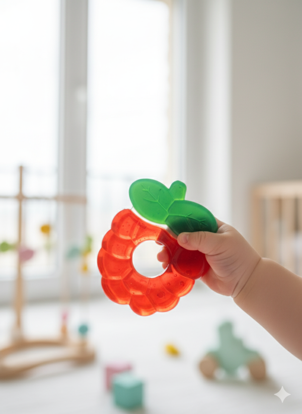 Notre bébé – Anneau de Dentition Réfrigérant Fraise 3 mois+