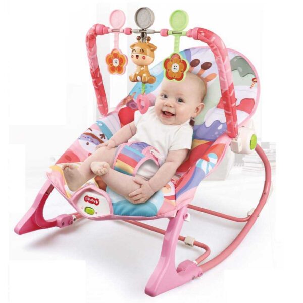 Mon bébé – Transat balancelle avec musique et vibration Rose
