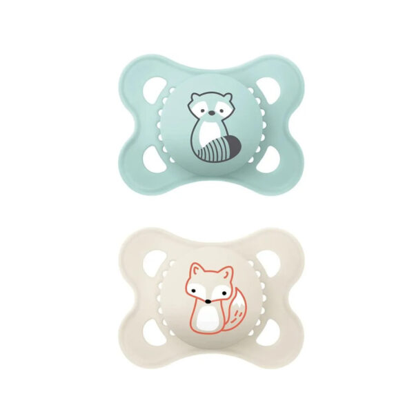 Mam Lot de 2 sucettes Original Renard 2-6m