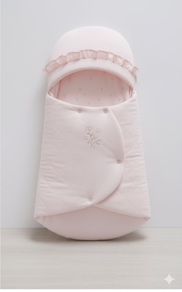 Nid d’ange 100% coton Rose Fleurs