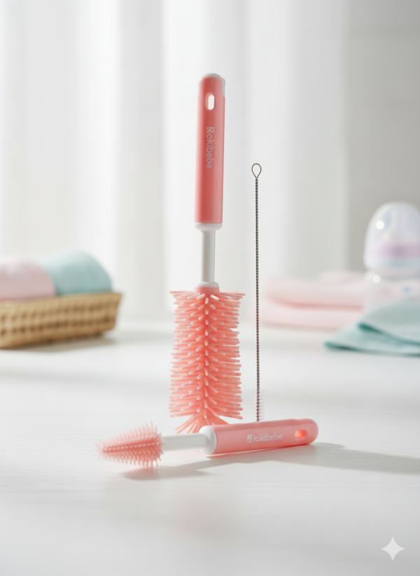 Set de 3 pièces Goupillon en silicone Rose