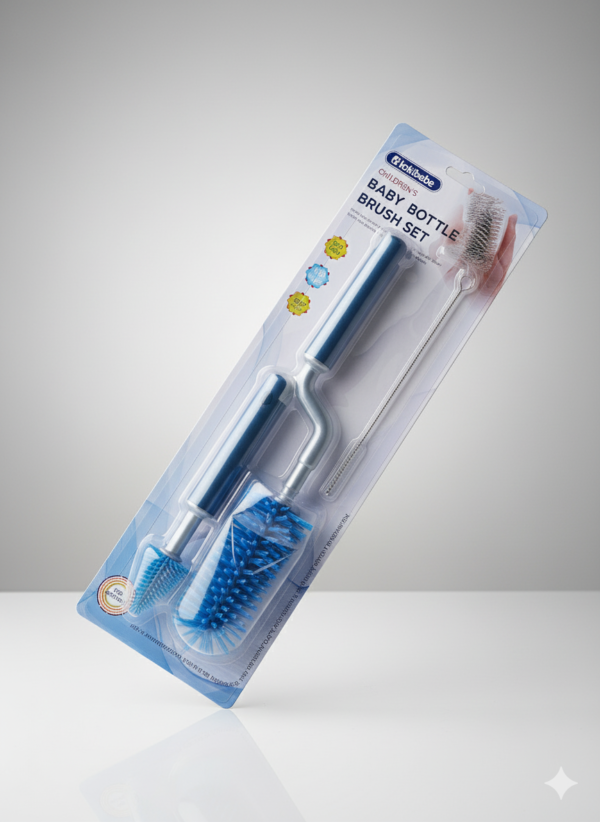 Set de 3 pièces Goupillon en silicone Bleu