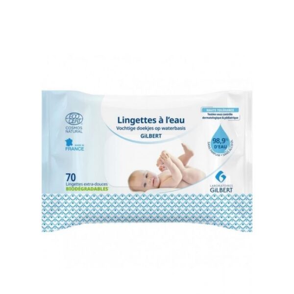 GILBERT lingettes à l’eau biodégradables | 70 u