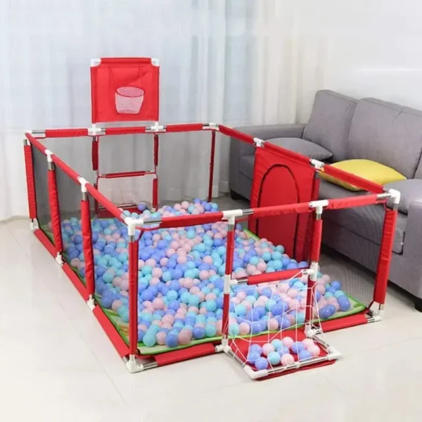 Parc bébé Anti-Chute rouge 180x120x66 cm