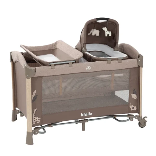 Kidilo – Lit Cododo Multifonction avec Couffin Deluxe Marron